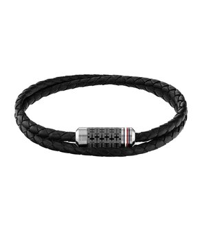 Armband - Staal/Leder | Tommy Hilfiger