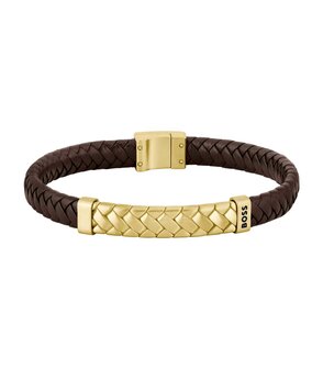 Armband - Staal/Leder | Boss