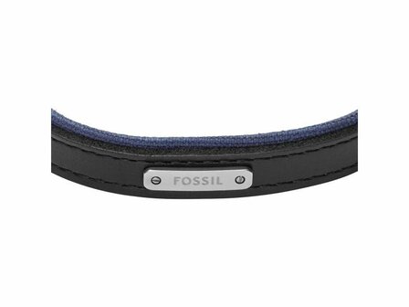 Armband - Staal/Leder | Fossil