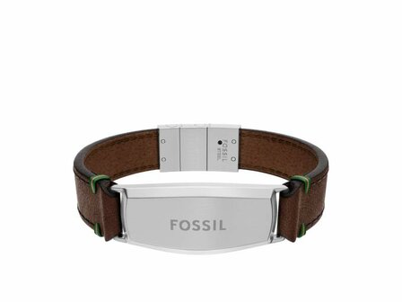 Armband - Staal/Leder | Fossil