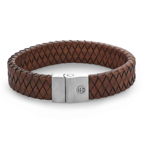 Armband - Staal/Leder | Rebel & Rose