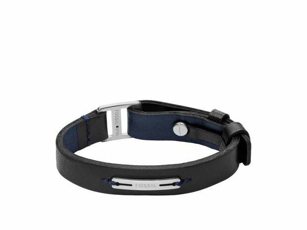 Armband - Staal/Leder | Fossil