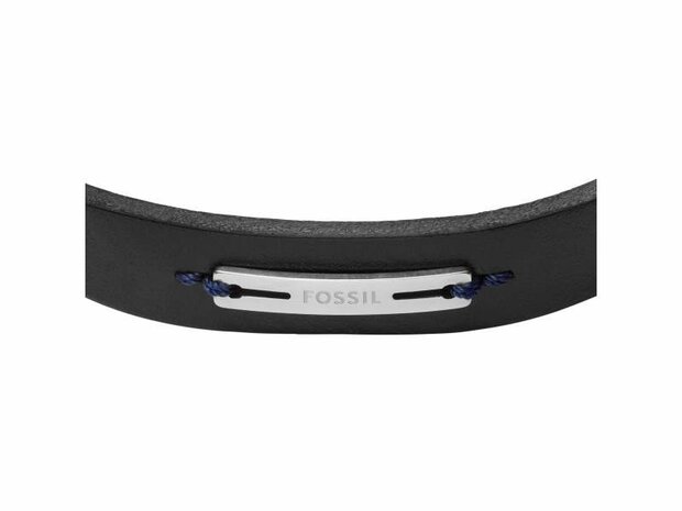 Armband - Staal/Leder | Fossil