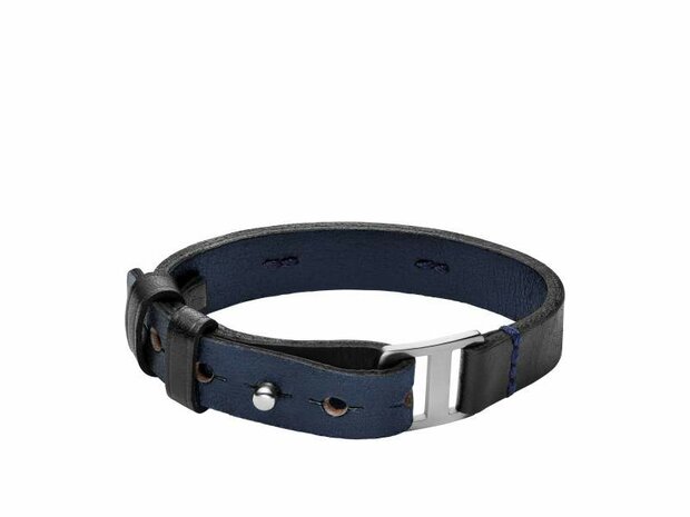 Armband - Staal/Leder | Fossil