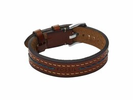 Armband - Staal/Leder | Fossil