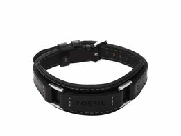 Armband - Staal/Leder | Fossil