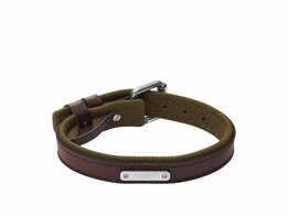 Armband - Staal/Leder | Fossil