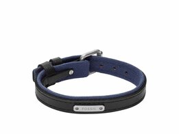 Armband - Staal/Leder | Fossil